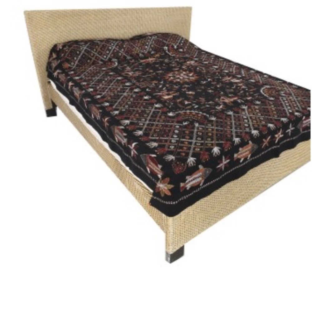 ✨New Black Handcrafted Embroidered bed cover ✨